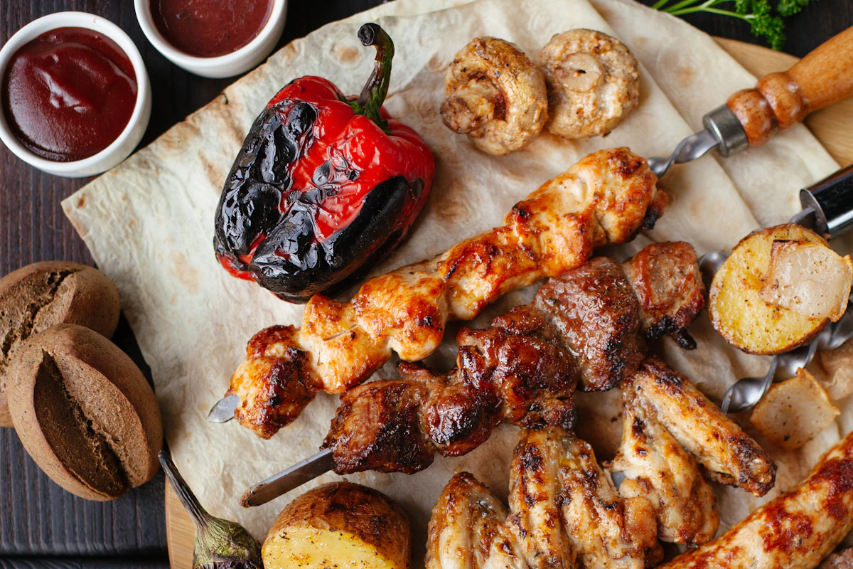 Hyderabadi kebabs and curries